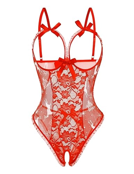 Avidlove Sexy Lingerie for Women One Piece Lace Babydoll Sleepwear Bodysuit