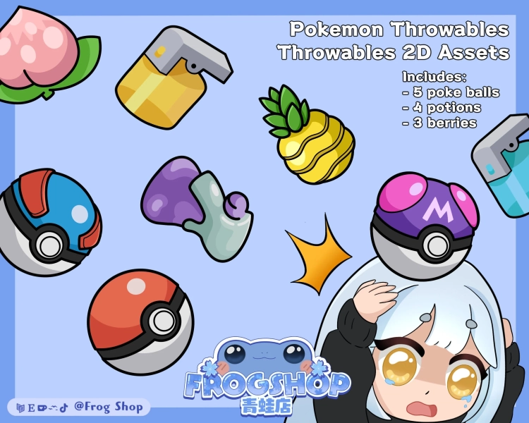 PKMN Throwables | Vtuber Streaming Assets | Twitch Integrated Throwing System