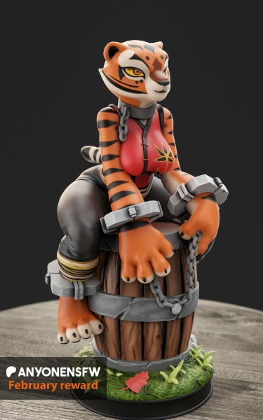 Captured Tiger Pin up Figurine 3D Resin Print Model Kit Garage Kit by Anyone - Etsy Poland