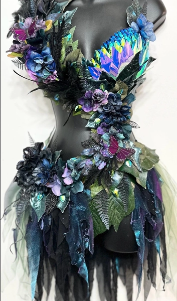 Night Shade Fairy Costume | Dark Fairy | Dark Iredescent Fairy  | Nymph Fairy | Pixie | Dark Fae | Forest Fairy Costume | Goth Fairy | Fairy