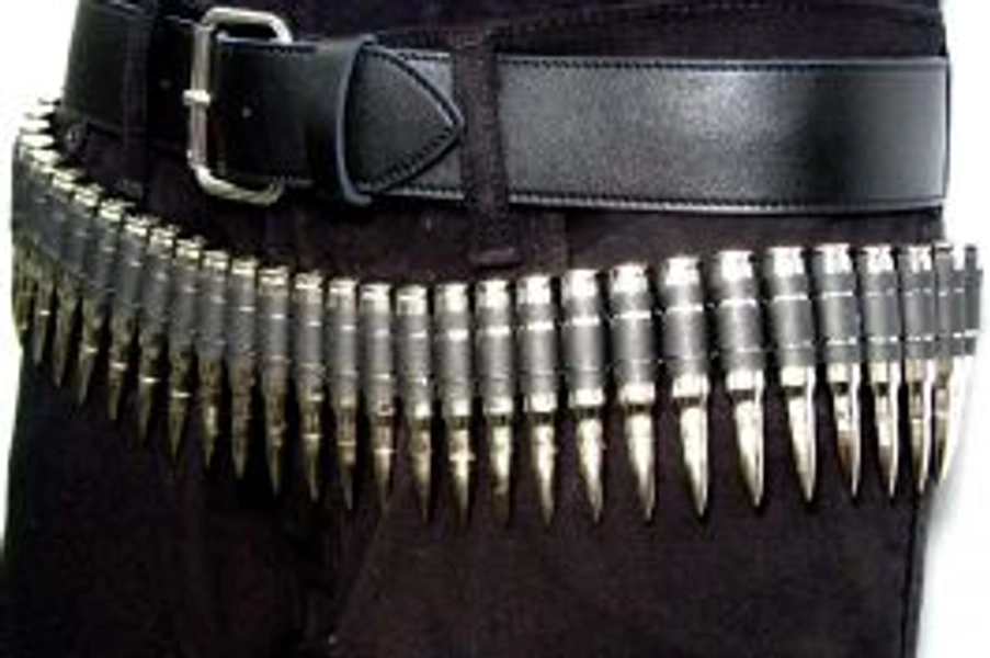 M60 bullet belt - Full Silver (w/X link) - SMALL