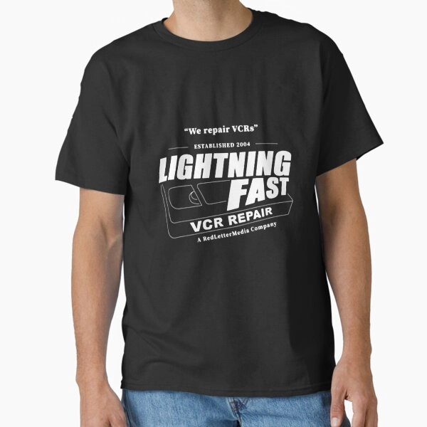 Lightning Fast VCR Repair RedLetterMedia Gift Halloween Day, Thanksgiving, Christmas Day Classic T-Shirt
