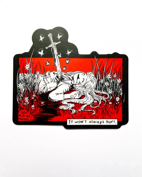 Sword Girl Holographic Sticker — Julia McBride Menzel