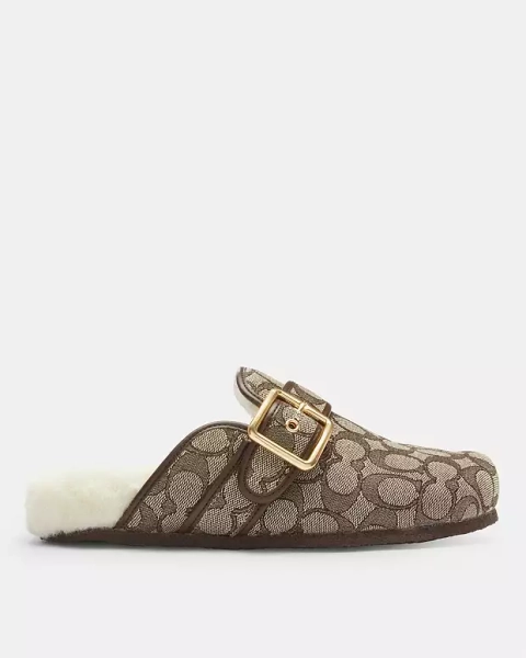 Oak/Maple Ashton Clog In Signature Jacquard