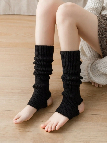 1 Par de Perneiras Altas Brancas para Inverno para Mulheres para Festas dos Anos 80, Ballet, Dança e Yoga