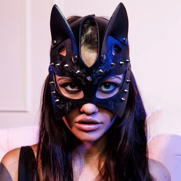 Punk Cat Cosplay Half Face Mask 