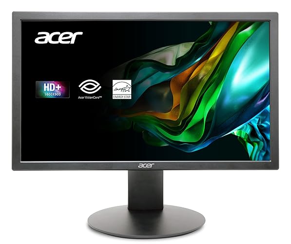 Acer K202Q bi 19.5-inch Professional HD+ (1600 x 900) Monitor, 75Hz Refresh Rate, VESA Mountable, VisionCare Technologies, BlueLight Filter & Flickerless Technology (HDMI Port & VGA Port),Black - 19.5-inch HD+, 75Hz