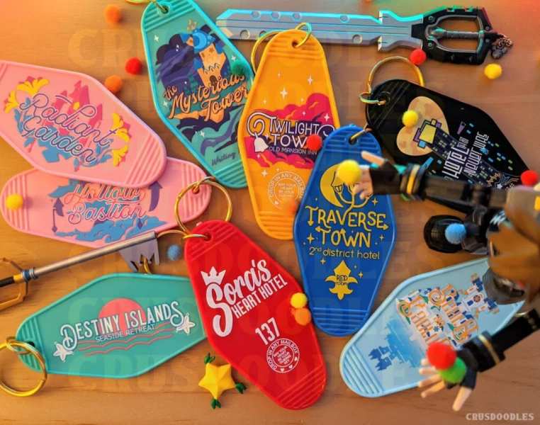 Kingdom Hearts Motel Keychains - Etsy