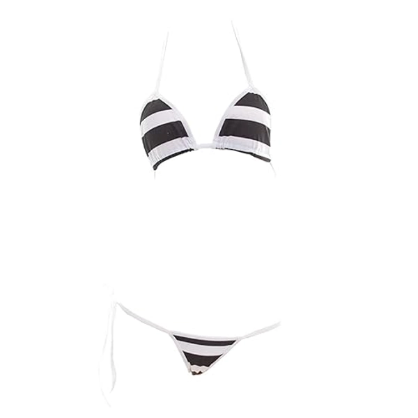 Stripe micro bikini