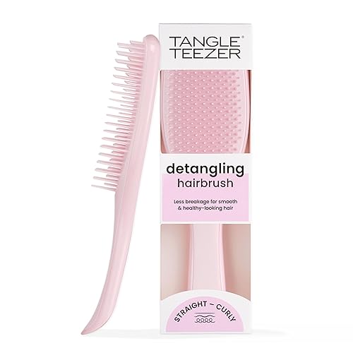 Tangle Teezer Ultimate Detangler Hairbrush for Wet & Dry Hair, Eliminates Knots & Reduces Breakage for All Hair Types, Millennial Pink - Millennial Pink