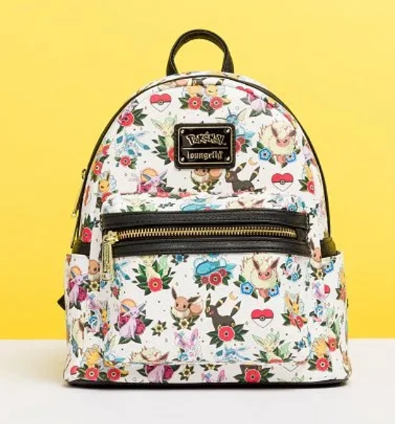 Loungefly Pokemon Eeveelutions All Over Print Mini Backpack