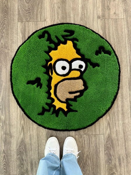 Custom tufting rug, Homer Simpson, hand made
