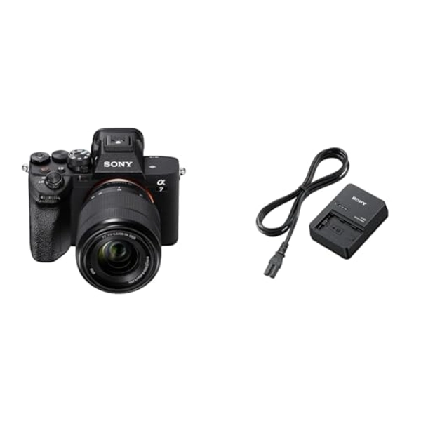 Sony Alpha 7 IV | Appareil Photo Hybride Plein Format + Objectif Sony 28–70 mm F3.5 – 5.6 & BC-QZ1 Chargeur de Batterie pour NP-FZ100
