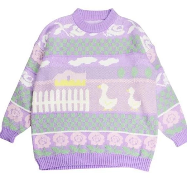 Lavender Farm Pullover
