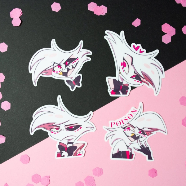 Vinyl Sticker Hazbin Hotel Angel Dust - Etsy UK