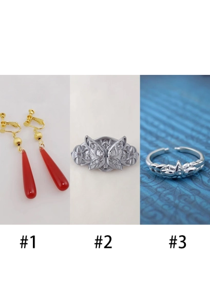 Frieren: Beyond Journey's End Fern Cosplay Accessory Headpiece Ring and Earrings