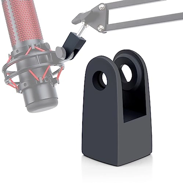 YOUSHARES Microphone Mount Adapter for HyperX QuadCast Boom Arm - 3/8" Screw Adapter, Precise and Wobble-free Connections, Designed for HyperX QuadCast Mic