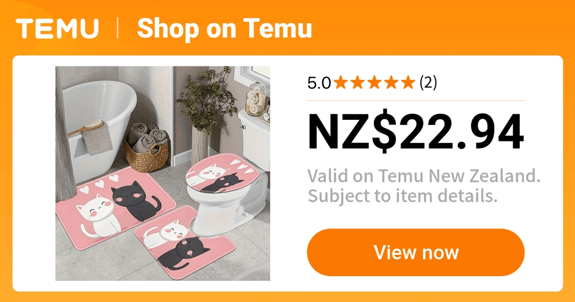   paw print pink bathroom mat set soft - Temu New Zealand