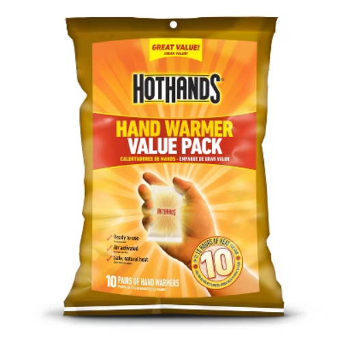 HotHands 10pk Hand Warmers Value Pack: Heat Warmers for Hands, 10-Hour Duration, 140°F Max Temperature, No Batteries Needed