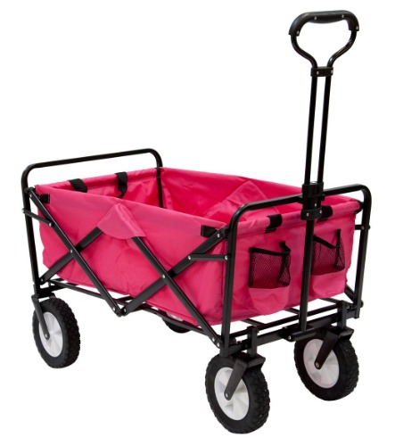 Mac Sports Collapsible Folding Outdoor Utility Wagon Pink