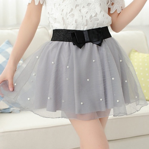 Frilly Layered Tutu Skirt - Grey