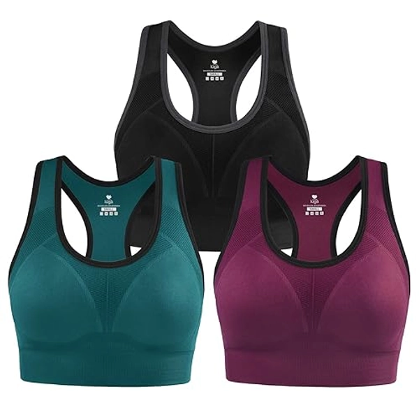 IUGA Sports Bras for Women High Impact Racerback Sports Bra Seamless Padded Sports Bra Yoga Bras Workout Bra Activewear Bra