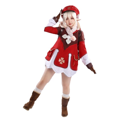 【Costume M Ready For Ship】DokiDoki-SR Game Genshin Impact Cosplay  Klee Cosplay Costume/Backpack | Costume Only-L-In Stock