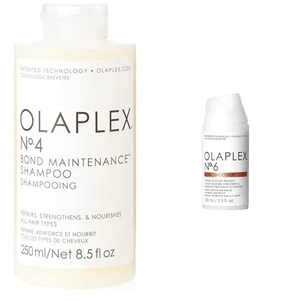 Olaplex No. 4 Bond Maintenance Shampoo, Repairs, Strengthens, & Nourishes All Hair Types, Adds Shine & Leaves Hair Feeling Soft, 250ml