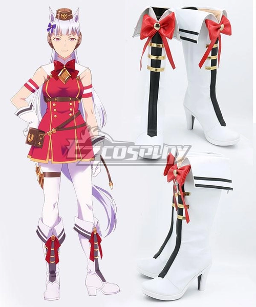 Uma Musume: Pretty Derby Staffel 2 Goldschiff Weiße Schuhe Cosplay Stiefel