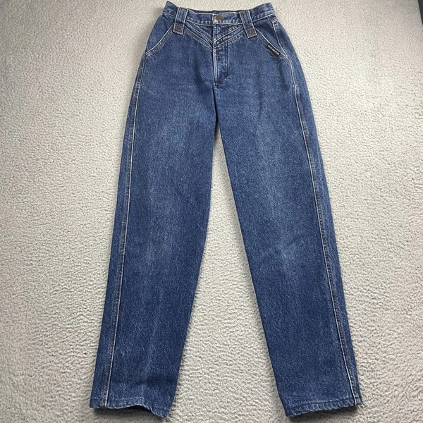 Vintage Rocky Mountain Rockies Jeans Womens 27/5  Blue Made USA Bareback Rodeo