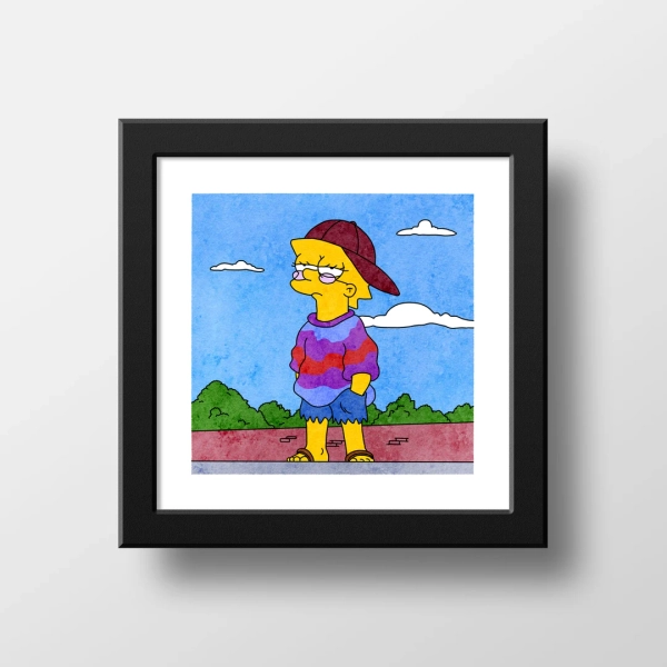 The Simpsons Cool Lisa Watercolour Print, Like You Know Whatever Poster Watercolor Illustration Print Wall Art 21x21cm - Etsy UK