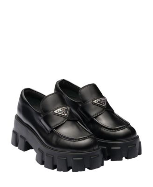 Women's Brushed Leather Monolith Loafers