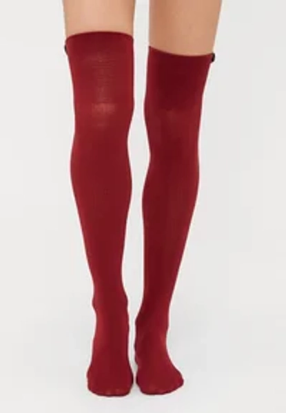 Overknee kousen  - rumba rouge