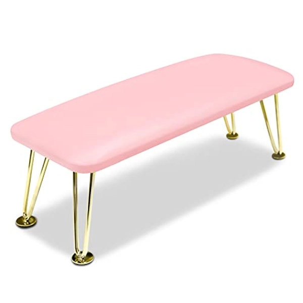 Nail Arm Rest for Nail Tech, Soft Nail Hand Rest Cushion Stand Manicure Hand Rest Pillow for Acrylic Nails, Professional Large Size Nail Tech Arm Rest (Pink)