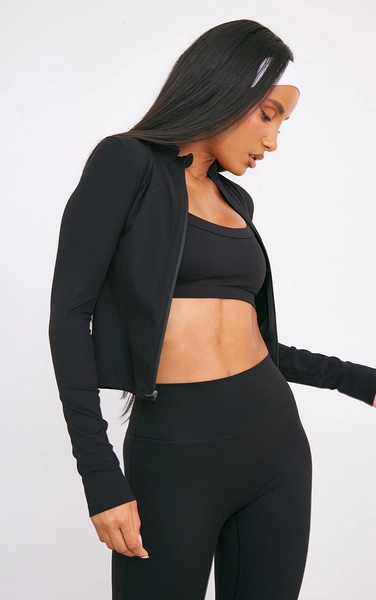 Black Basic Sculpt Jacket
