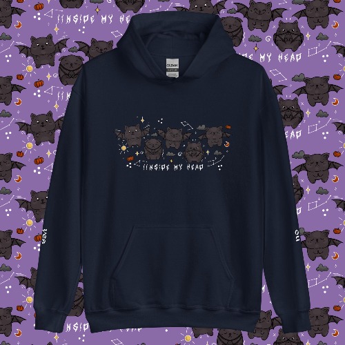 Bat Communication Hoodie | Navy / 3XL