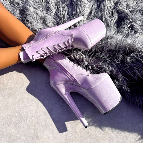 The Glitterati Ankle Boot - Lilac Lovers - 8 INCH | UK4 / EU37 / US6 / AU6