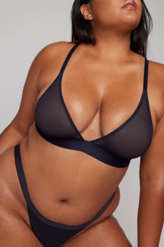 Sieve Triangle Bra in Navy | 2 / Navy / 2-Pack