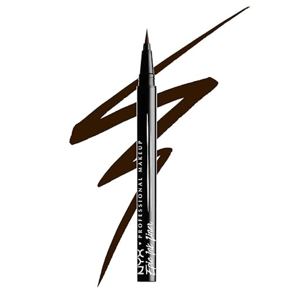 NYX PROFESSIONAL MAKEUP Epic Ink Liner, Waterproof Liquid Eyeliner - Brown, Vegan Formula