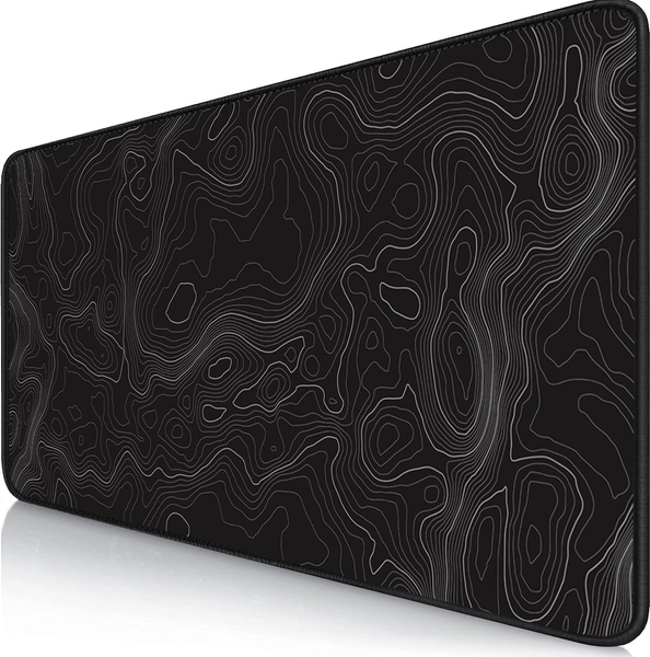 Gaming-musmatta XXXL 900 x 400 mm Japan bläckmålning berg Sakura sol berg Fuji musmatta stora sydda kanter vattentät halkfri för PC, MacBook, laptop (A)