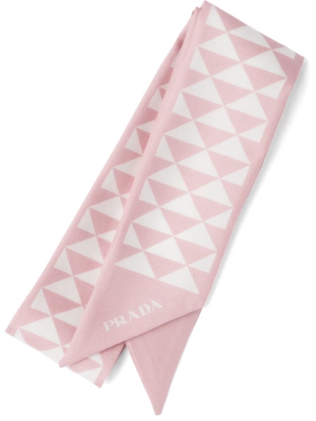 Prada triangle-logo twill scarf | One Size