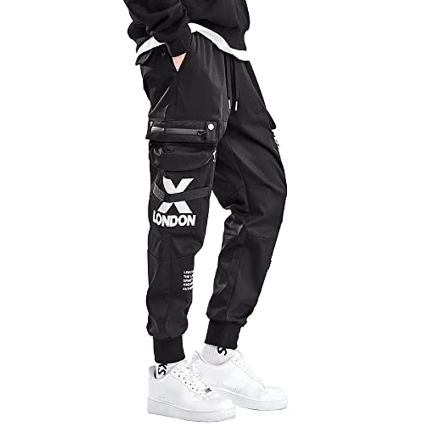 XYXIONGMAO Men's Cargo Tactical Harem Hip Hop Techwear Streetwear Pants Overalls Functional Casual Sweatpants Trousers