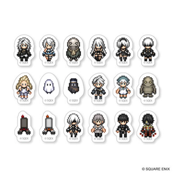 NieR Series Flake Stickers - Pixel Art Ver.
