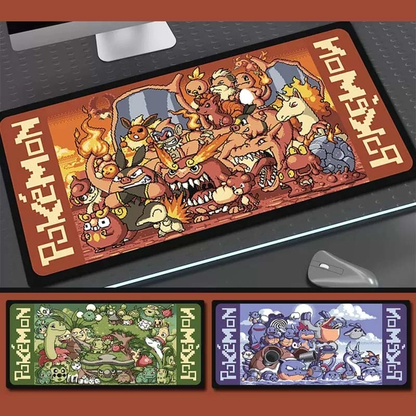 Pocket Monster Mouse Pads Anime Cartoon Desk Mat - Green