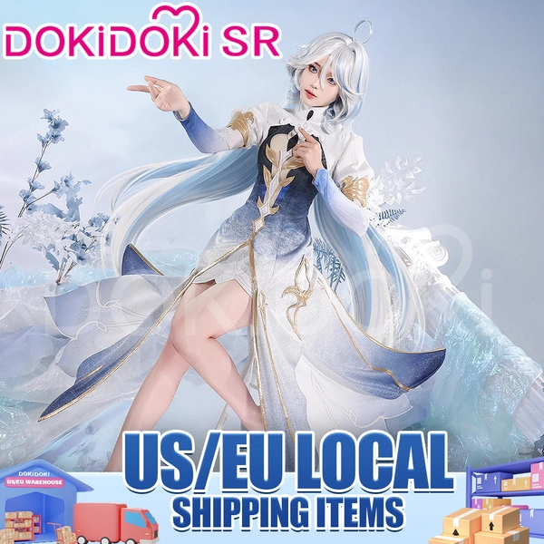 【US LOCAL SHIPPING】DokiDoki-SR Game Genshin Impact Cosplay Focalors Hydro Archon Costume / Costume Fontaine Furina God of Justice