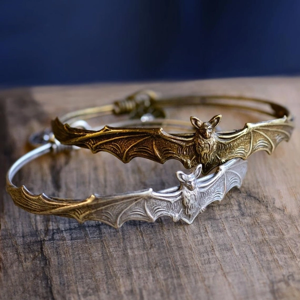 Creatures of the Night Gothic Bat Bangle Bracelet