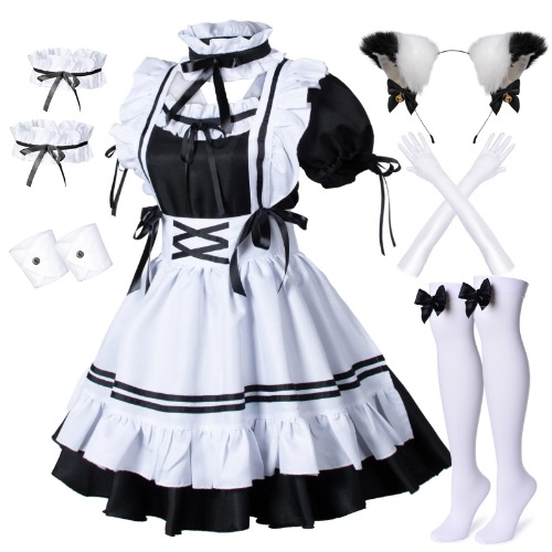Anime Maid Costume set, Size 5XL