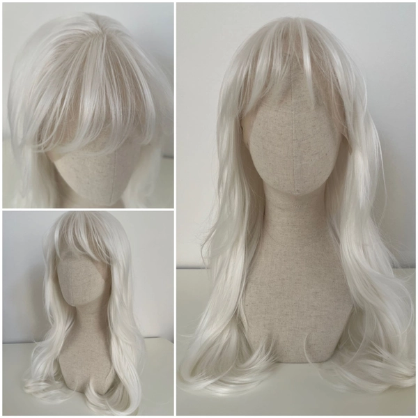 Lace Front Wig, / wig / THE PALE MAID bangs styling / cool platinum blonde - cool platinum blonde customized
