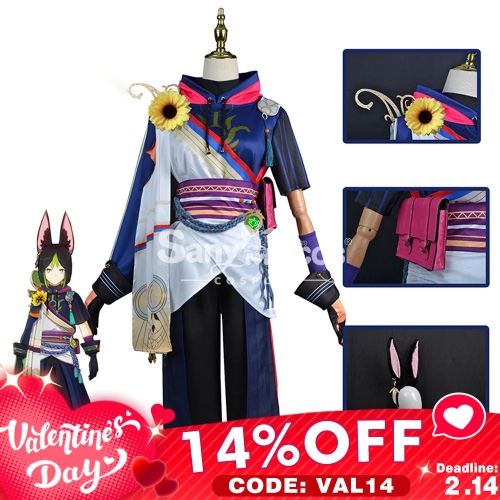 【Valentine's Day 14% OFF CODE: VAL14】【In Stock】Game Genshin Impact Cosplay Tighnari Cosplay Costume Plus Size - M