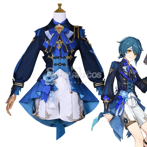 Game Genshin Impact Cosplay Bamboo Rain Xingqiu Cosplay Costume - M